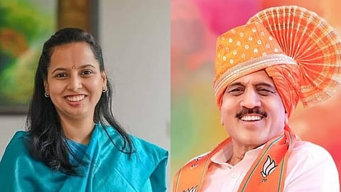 Aditi Tatkare (L) and Girish Mahajan were announced as the guardian ministers for Raigad and Nashik respectively.