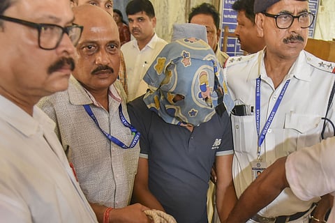 File image RG Kar Medical College and Hospital rape and murder case convict Sanjay Roy being take to the CBI office at CGO Complex, in Kolkata.