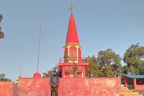 The Maoists usually build Shaheed Smaraks in honour of their dead leaders and cadres to create an impression about their contributions among the masses in the area having their presence.