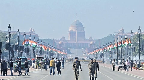 The Kartavya Path on the eve of the Republic Day.