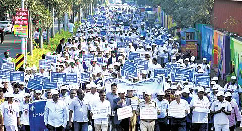 Students take part in National Voters’ Day rally in Vijayawada