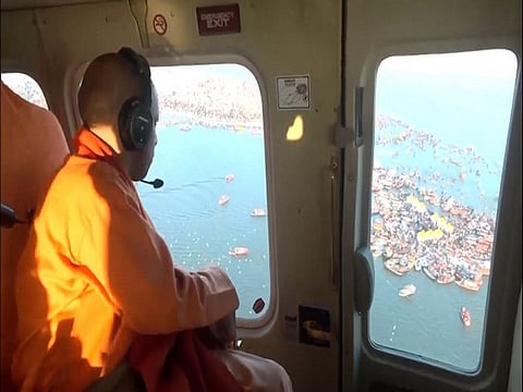 Uttar Pradesh Chief Minister Yogi Adityanath visited Prayagraj on Saturday, marking his first visit since the tragic stampede at the Mahakumbh.