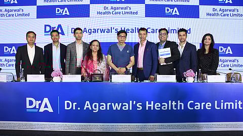 (From L to R ) Mr Shagun Gupta Morgan Stanley
Dr Ashar Agarwal – Chief Business Officer
Dr. Anosh Agarwal – Whole Time Director & COO
Dr. Amar Agarwal – Chairperson & Non Executive Director
Dr. Adil Agarwal CEO
Mr. Yashwant Venkat – CFO
Dr. Ashwin Agrwal - Executive Director, Chief Clinical Officer
Ms. Foram Baraiya – Manager, Equity Capital Markets from Motilal Oswal.