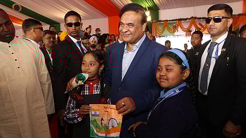 Assam CM Himanta Biswa Sarma celebrating Republic Day.