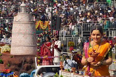 Goa tableau on display during the 76th Republic Day parade, in New Delhi, Sunday, Jan. 26, 2025.