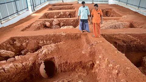 Archaeological excavation site at Sivagalai in Thoothukudi
