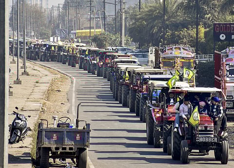Farmers participate in a tractor march in Amritsar, Punjab. (Image used for representational purposes)