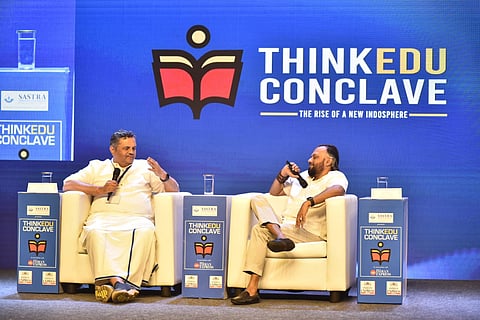 Mukunda CR, Joint General Secretary, RSS talks on The Culture Project: Values for the Viksit Bharatiya chaired by Ravi Shankar, Consulting Editor, The Sunday Standard during
ThinkEdu conclave 2025 at ITC Grandchola in Chennai, Monday, Jan 27, 2025.