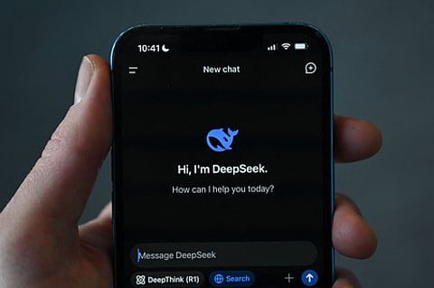 The DeepSeek app on a mobile phone (Photo | AFP)