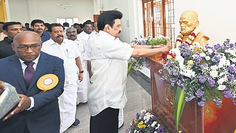 Chief Minister MK Stalin inaugurated a memorial constructed for social justice activists in Villupuram district on Tuesday