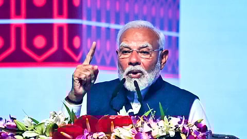 PM Modi speaks at the inaugural session of 'Utkarsh Odisha: Make in Odisha' Conclave in Bhubaneswar on Tuesday, Jan. 28, 2025.