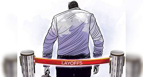 On Saturday night, all the employees received a mail from the company head informing them of their termination on the ground that we were absconding in the workplace. But it is not true.