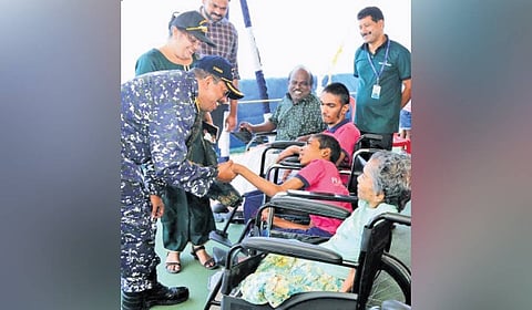 The persons with disabilities with the Coast Guard.