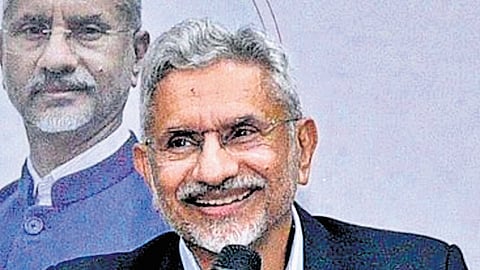 S Jaishankar during an interaction with students at Hansraj College