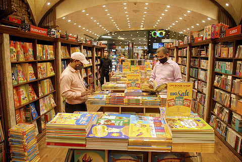 People engaged in shopping