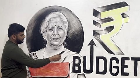 UP-based artist's charcoal portrait of FM Nirmala Sitharaman on a day when she presented a record eighth budget.