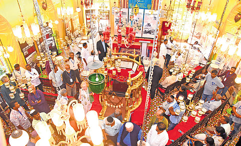 The renovated Kadavumbagam Synagogue at Broadway in Kochi, which was reopened on Sunday