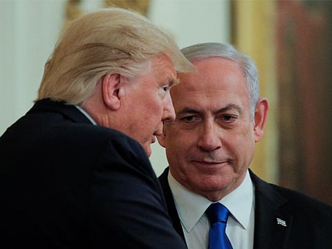 Israeli PM Netanyahu with US President Donald Trump