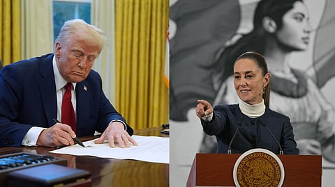 US President Donald Trump and Mexico President Claudia Sheinbaum.