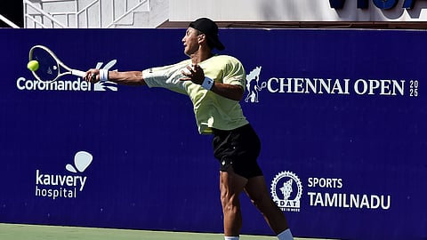 Italy's Jacopo Berrettini beats Sho Shimabukuro on Monday