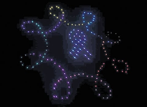 On the occasion of World Cancer Day, a drone show was organised by Kamineni Hospitals in Hyderabad on Monday