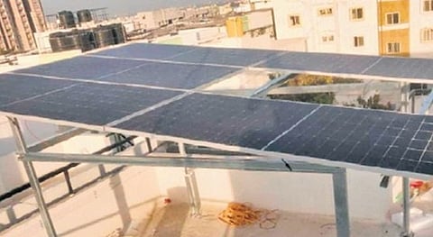Rooftop solar installed at Trinity Enclave Layout in Horamavu