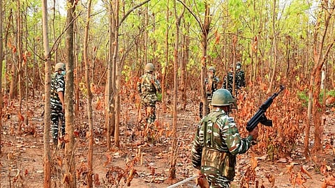 The explosions occurred in the forests of Karregutta Hills on Sunday.