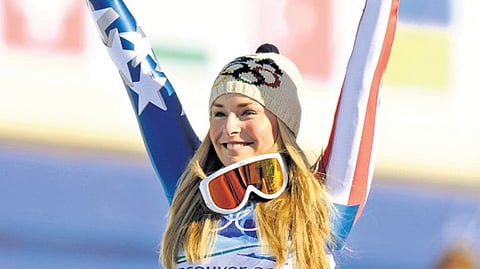 American alpine ski racer Lindsey Vonn