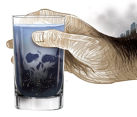 About half a dozen residents from Promenade Road in Pulikeshi Nagar ward as residents have been ill for the past two weeks after consuming contaminated drinking water.