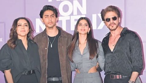 Shah Rukh Khan with his family