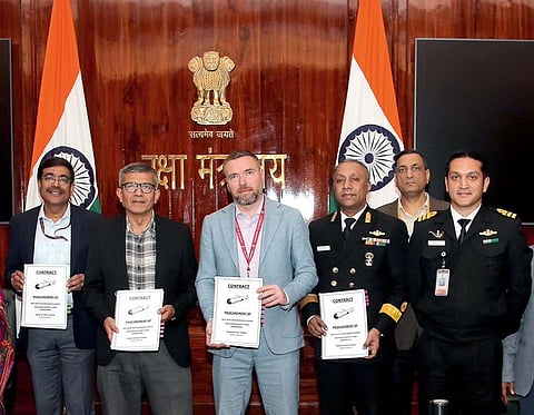 The contract was inked in the presence of Defence Secretary Rajesh Kumar Singh.