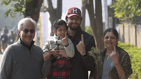 Voting underway for Delhi Assembly polls.