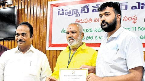 RC Munikrishna of TDP got elected as Deputy Mayor of Tirupati.