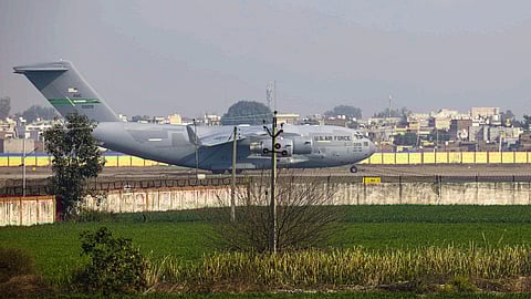 Representational image of US military aircraft bringing deportees to India .