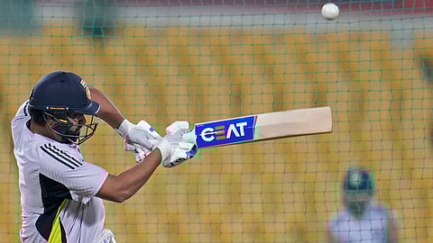 Rohit Sharma during practice on Wednesday