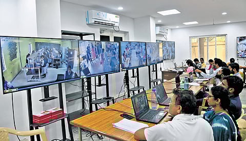 A command control room has been set up at the Board of Intermediate Education to monitor the practical exams currently underway