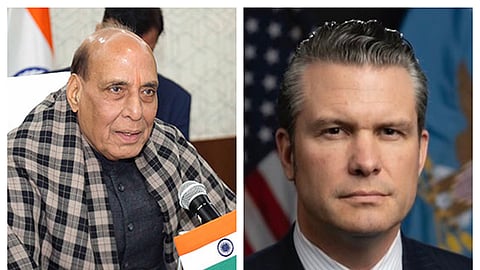 Defence Minister Rajnath Singh and his US counterpart Hegseth