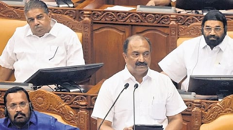 Finance Minister K N Balagopal presenting the state budget on Friday.