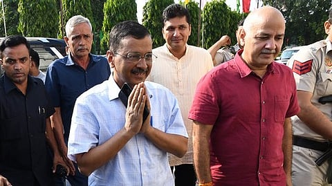 Former Delhi chief minister Arvind Kejriwal and former deputy chief minister Manish Sisodia.