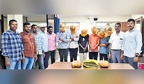 CTF officials with the accused.