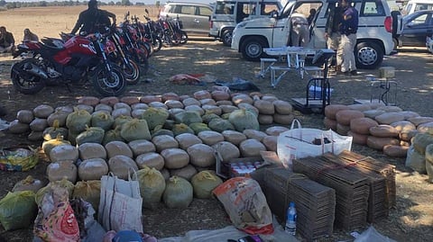 The massive narcotics haul in the tribal-dominated Dindori district of Madhya Pradesh.
