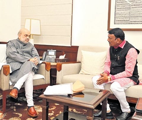 Purohit with Union Home Minister Shah