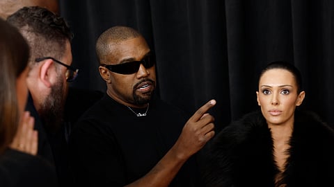 Kanye West and Bianca Censori attend the 67th GRAMMY Awards on February 02, 2025 in Los Angeles.