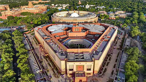 Parliament building in New Delhi.