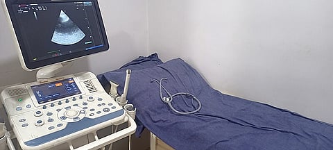 An echocardiogram chamber
