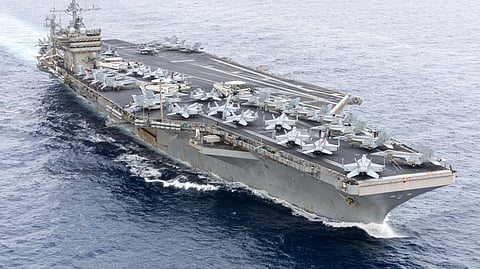 The USS Harry S. Truman aircraft carrier collided with a merchant vessel in the Mediterranean Sea, the US Navy said on February 13, 2025.