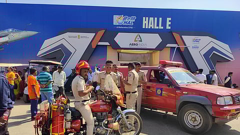 The fire was reported in Hall E but was quickly brought under control by the fire personnel stationed at the venue.