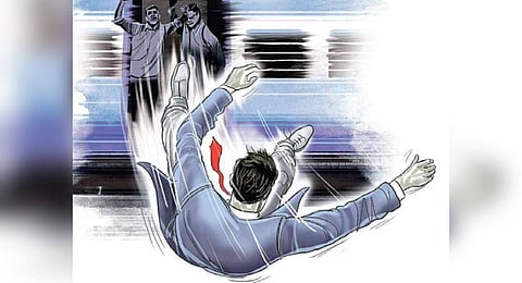 During the heated argument, between Yelahanka and Gauribidanur stations, the two pushed him from the speeding train.