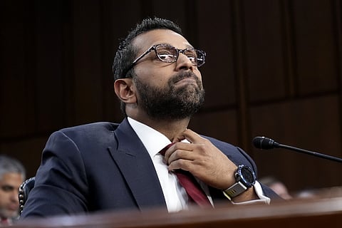 Kash Patel, President Donald Trump's choice to be director of the FBI, appears before the Senate Judiciary Committee for his confirmation hearing, at the Capitol in Washington, Jan. 30, 2025.