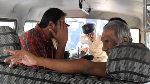 CBI SIT officials taking into custody accused of laddu ghee adulteration case.